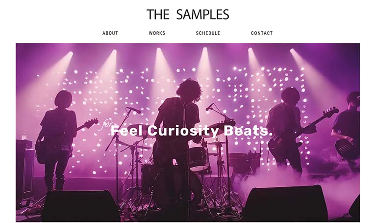 THE SAMPLES：架空アーティストサイト